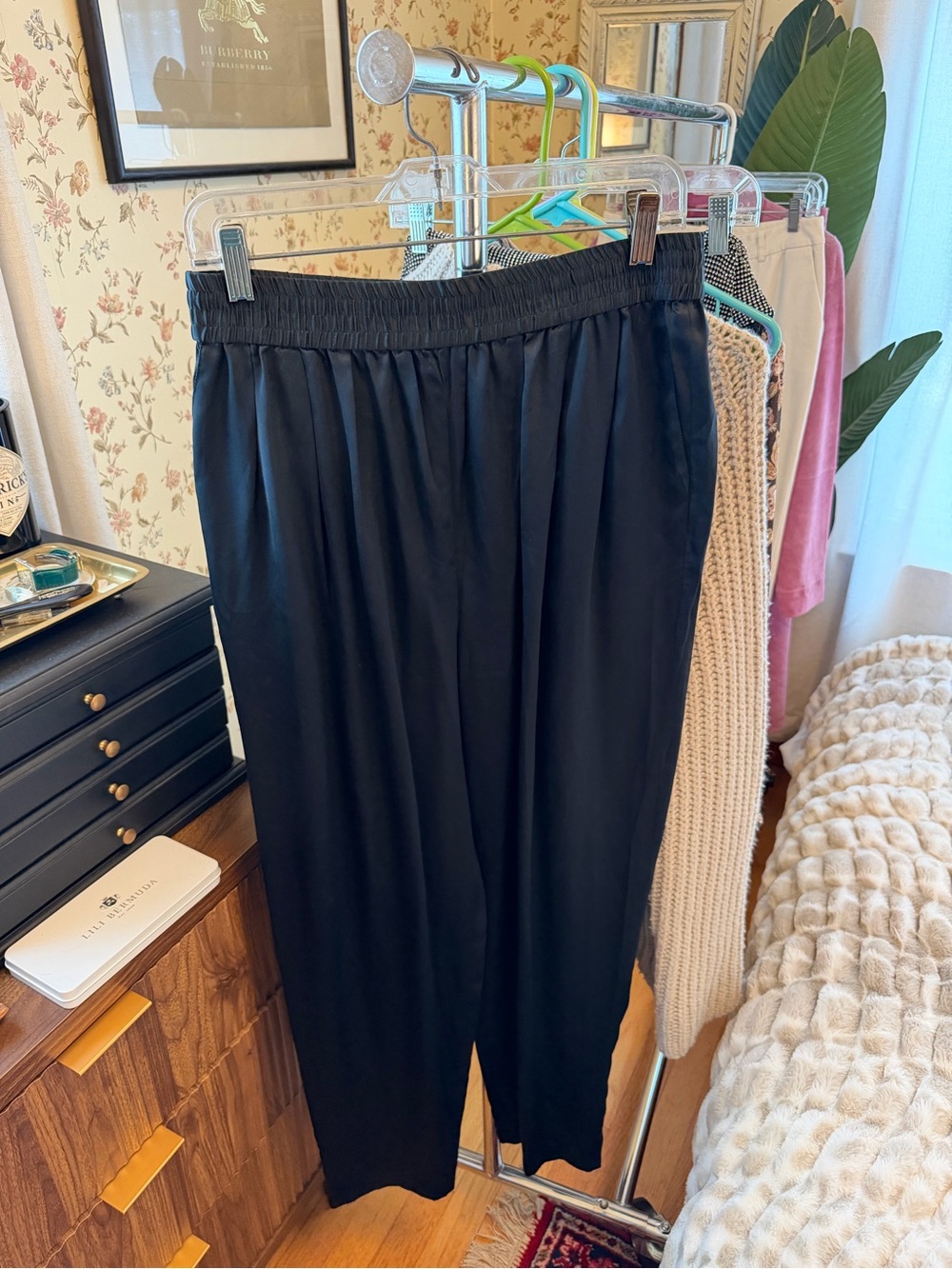 Vintage Marisa Christina black silk pants sz M